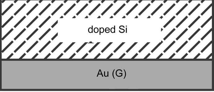 Interdigital Au electrodes were deposited on the SiO 2 as source and drain electrodes, using the photolithography technique.