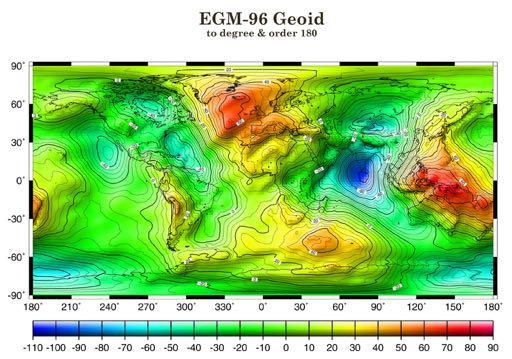 Geoid position above