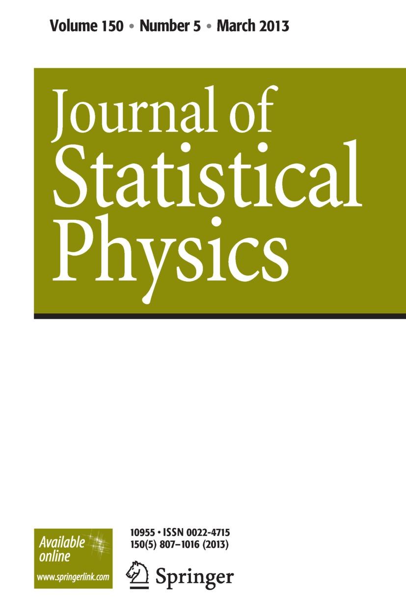 Statistical Physics 1 ISSN 0022-4715 Volume 150 Number