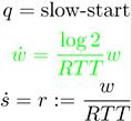 TCP flows (with slow start) Long-lived