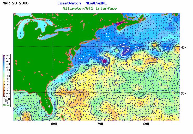 VOR: The Products Before arriving on the east coast of the United States, all the sailboats have to cross the strong currents of the Gulf Stream, which have surface velocities of up to 5 knots.