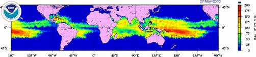 . In collaboration with AOML/PhOD PhOD, the Node distributes NRT estimates of global SHA, depths of the 20ºC and