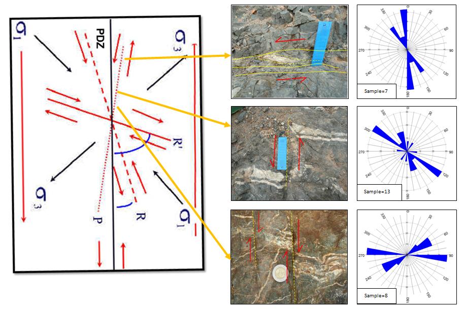 4. Structural geology 4.1. Mesoscopic structures Field investigation and diamond core showed crosscut relationship among each of structures.