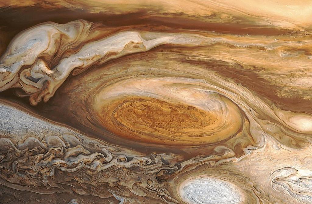 Surface features The storm- There is a storm on the surface of jupiter that has been going for about 188 years it has been observed for about that long for all we know it could