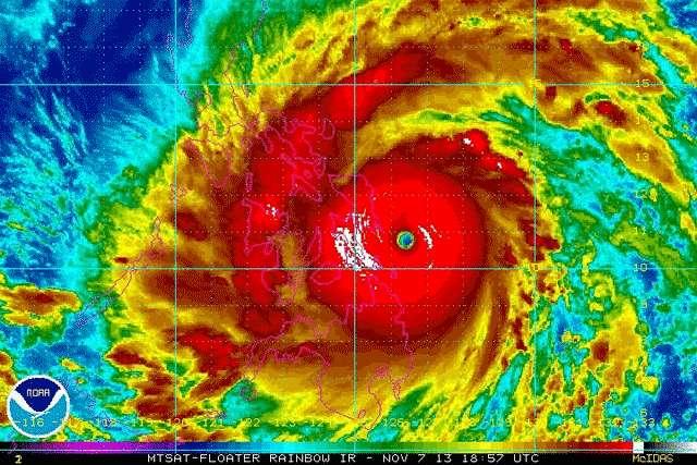 Super Typhoon Haiyan Striking