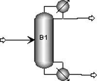 262 APPENDIX C Figure C.4. Flowsheet of a distillation column. Connect the Units with Streams Click on the Material Streams icon in the lower, left corner of the screen (see Fig. C.1, where it appears in the lower left-hand corner, or Fig.