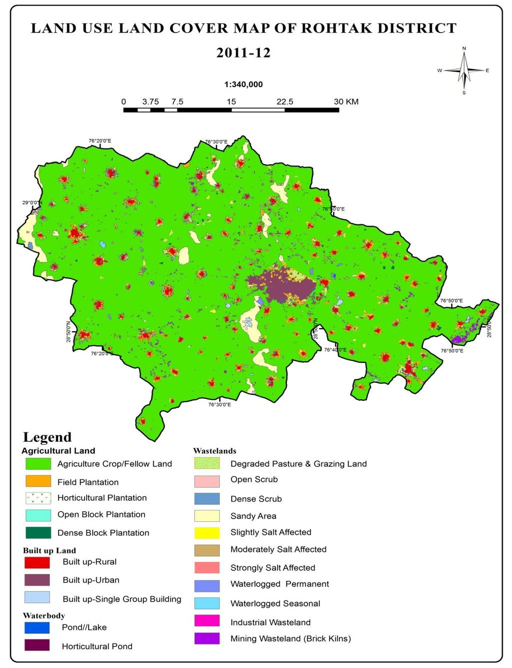 Figure:- 7 Pinnacle Research Journals 128 Conclusion The present paper was conducted for Land use/ Land cover mapping of Rohtak district using eight band World View-2 satellite data of