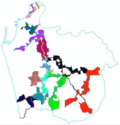 Catchment Area of each Canal in Greater