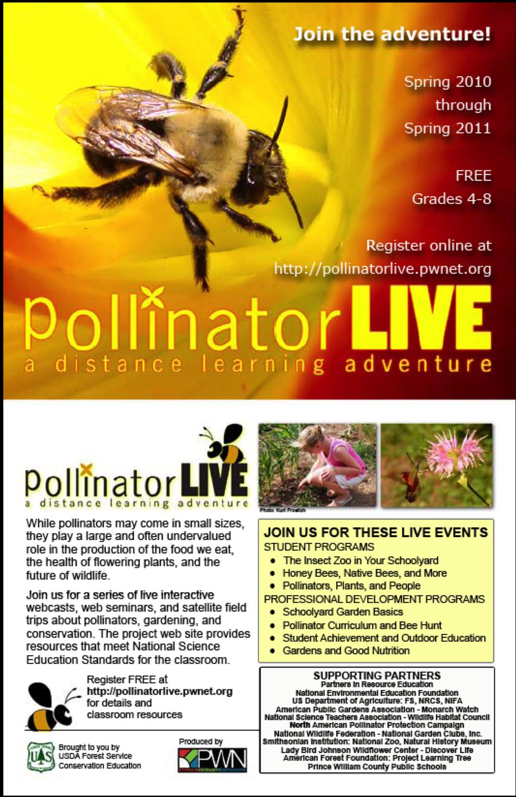 Page 6 Pollinator Live a distance learning adventure http://pollinatorlive.pwnet.org/teacher/index.