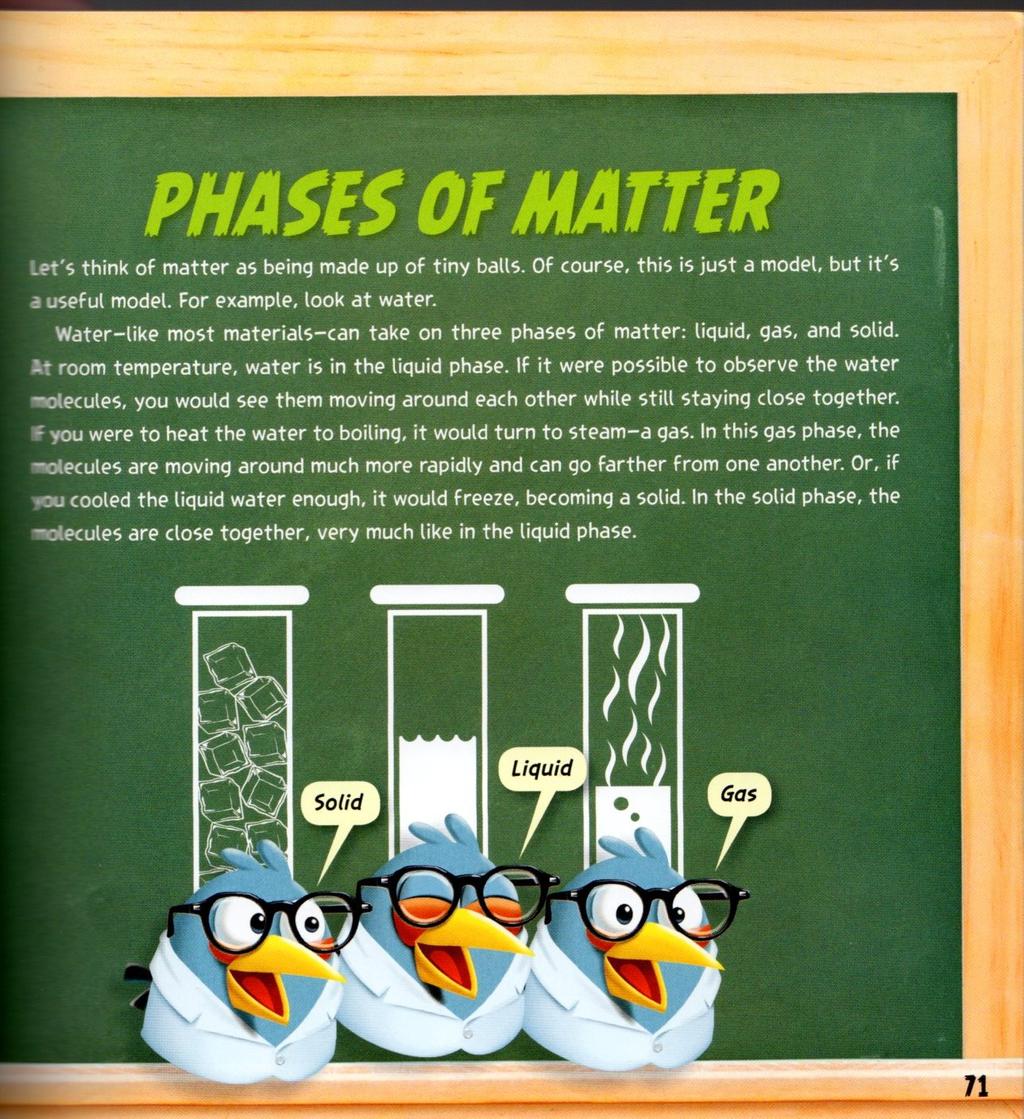 5. What are the phases of mater? 6.