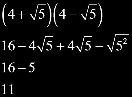 conjugate is another polynomial that when the conjugate and the denominator are multiplied, no more irrational term.