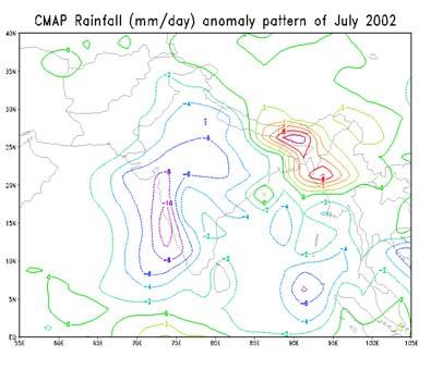 for July 2002 Figure 1b NCEP Wind (m/s) anomaly