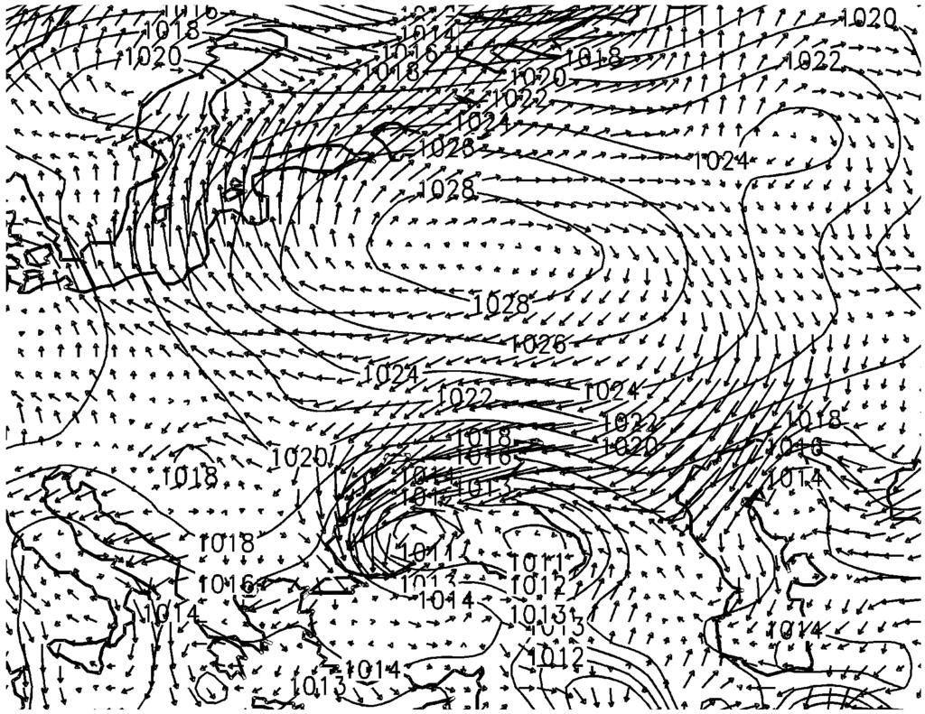 NUMERICAL SIMULATION OF A QUASI-TROPICAL CYCLONE the blocking high was favorable to weak atmospheric circulation in the Black Sea region.