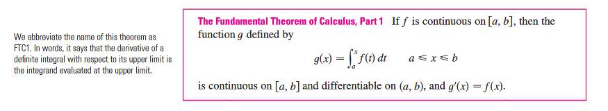 5.3 The Fundamental Theorem of Calculus