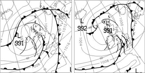 ENSEMBLE PREDICTION AT CONVECTIVE SCALE FOR NOWCASTING 473 Fig. 4. Mean sea-level pressure (in hpa) analysis chart at 0600 UTC (left panel) and 1200 UTC (right panel) on 26 July 2007.
