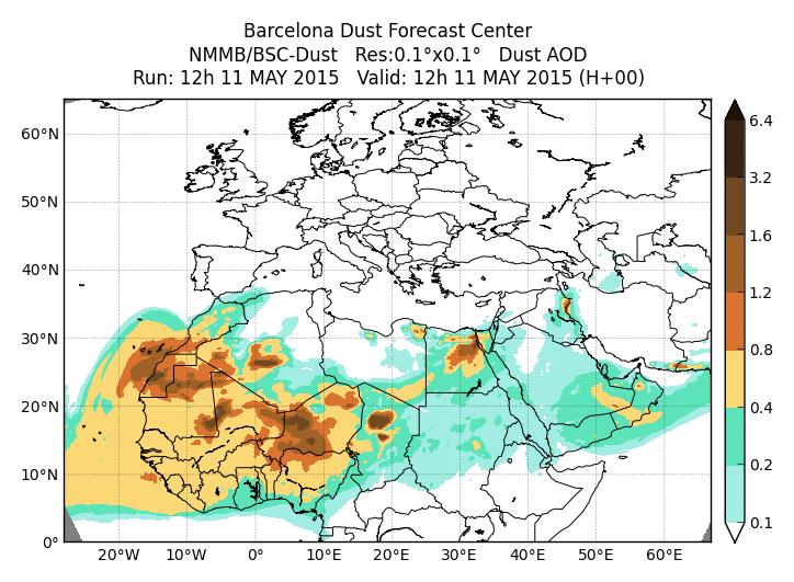 Europe dust event May 2015
