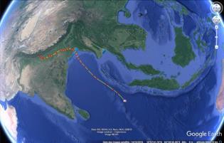 A long travel for the sediments from the Himalaya mountains to holes of Expedition 362 In order to
