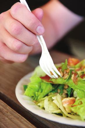 This initiative included replacing the plastic cutlery in dining facilities with a biobased cutlery product.