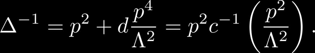 2-point flow equation: second example Let us now consider an effective action that begin with the Einstein-Hilbert