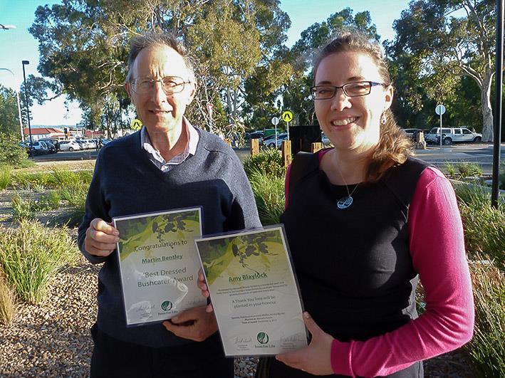 Volunteer Recognition FOSG and Trees for Life members Martin Bentley and Amy Blaylock both received awards at the annual Trees for