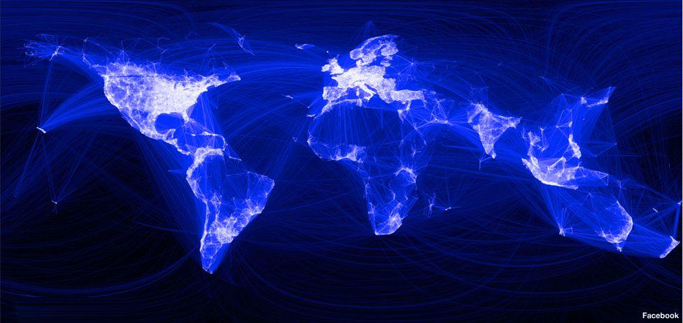Map of Global Facebook