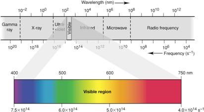 Electromagnetic Spectrum shorter wavelength (λ) higher frequency (ν) higher energy (E) longer wavelength (λ) lower frequency (ν) lower energy (E) Electromagnetic Radiation propagated at