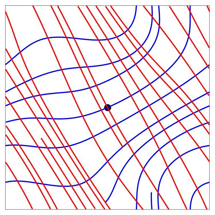NOTES ON HYPERBOLIC DYNAMICS 23 Figure 8. Numerically computed unstable (blue) and stable (red) manifolds for a perturbed Arnold cat map on the torus R 2 /Z 2.