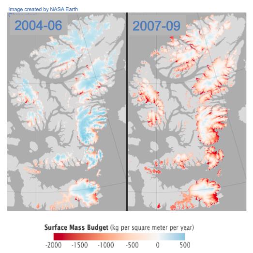 Regional overview of mass changes : Canadian Arctic o SMB model constrained