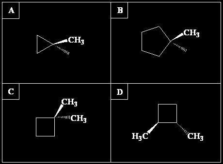 State the names of all four compounds. b. Which molecules exhibit geometric isomerism. c. Which molecules would rotate plane polarised light?