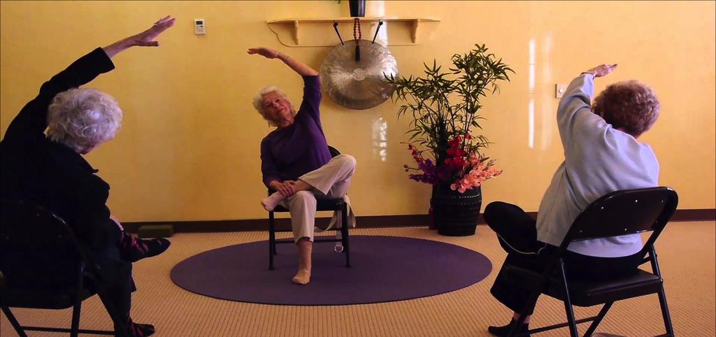 You will practice seated and standing Yoga poses, that will strengthen and stretch your body.