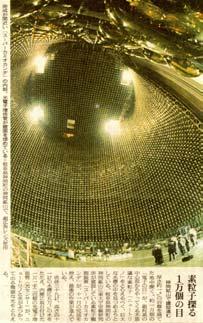 Super Kamiokande Neutrino Detector (Japan) Large chamber deep underground.