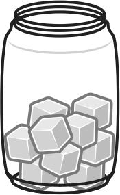 Which glass contains only a gas?