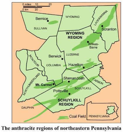 FUNCTIONAL REGION Coal mining is at the heart of the economy of all these counties.
