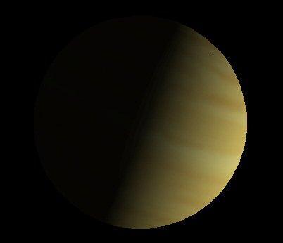At the beginning of the month Venus is further away from us than the Sun so appears just over half illuminated (gibbous in shape). As it moves out along its orbit it also moves towards us in an arc.
