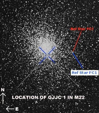 GJJC1 in M22 (Sagittarius) This image shows the overall view of M22 and in general