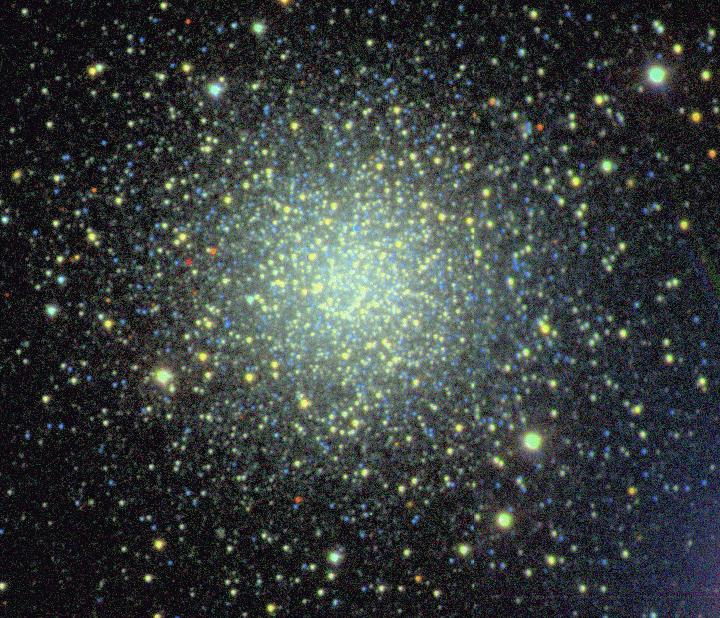 NGC2419in Lynx In old clusters, the bright blue stars are