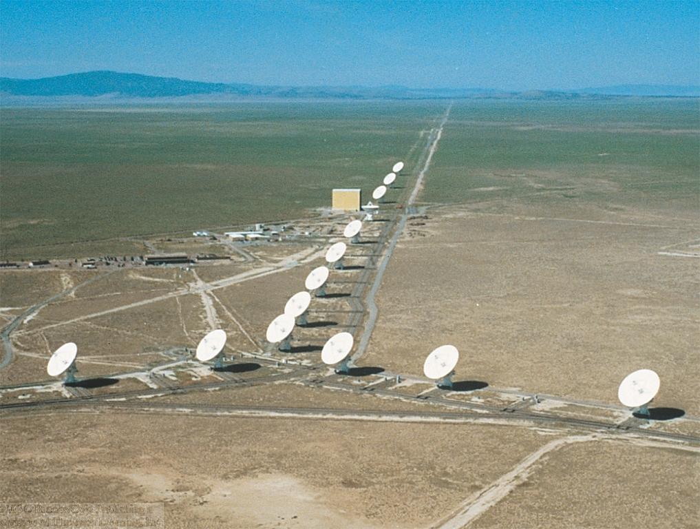 are combined to simulate a large dish of 36 km in
