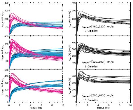Early-Type Galaxy Halos in CosmoHydro Simulations DM vs stellar densities Circular velocity: stars, halo, total Wu, OG, Naab, et