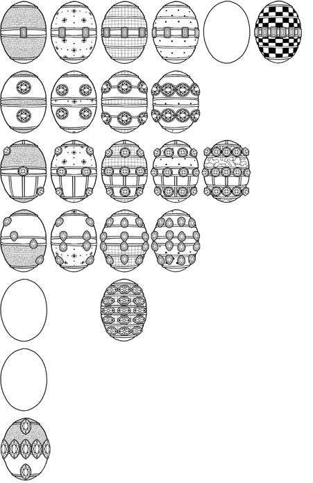 left to right. Each row needs to contain the same type of jewel. The vertical rule is the number of bands, fewest to most going from top to bottom. 6.