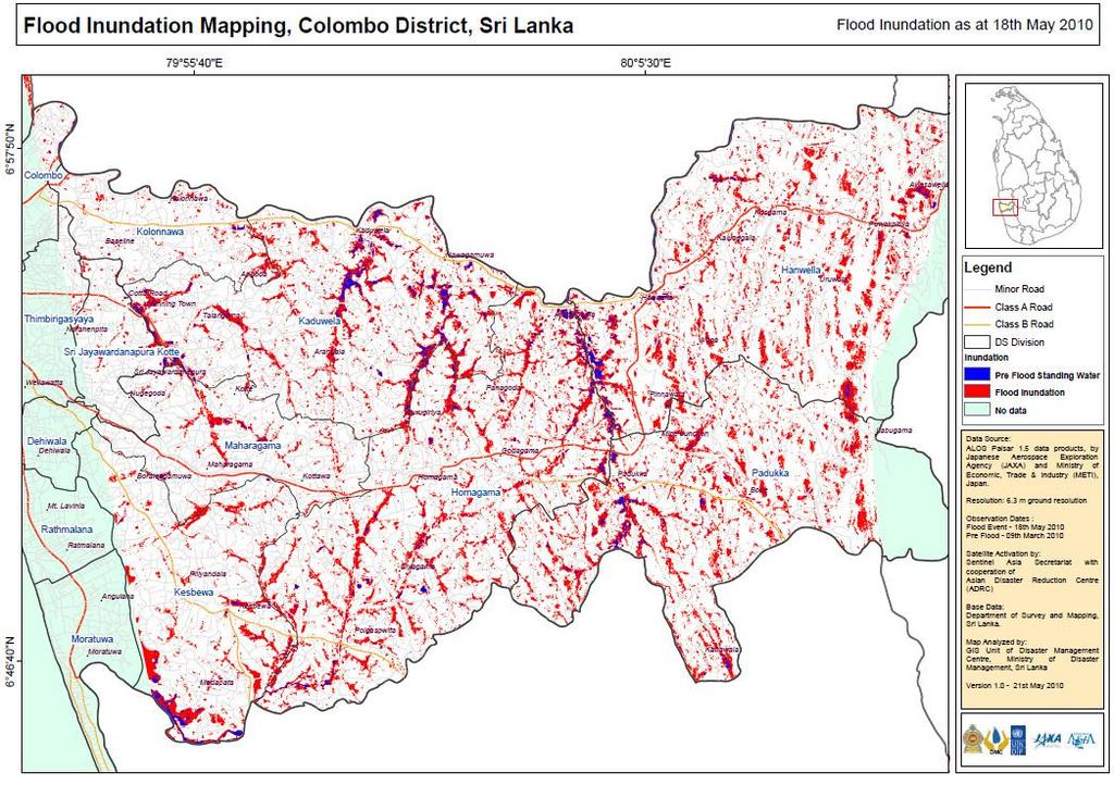 A large-scale flood in Sri Lanka on May 2010 Response Phase Recovery Phase Mitigation/ Preparedness Phase May 2010: flood occurred 18 May: Request from DMC *1 DPN/ DAN late at night on 18 May: