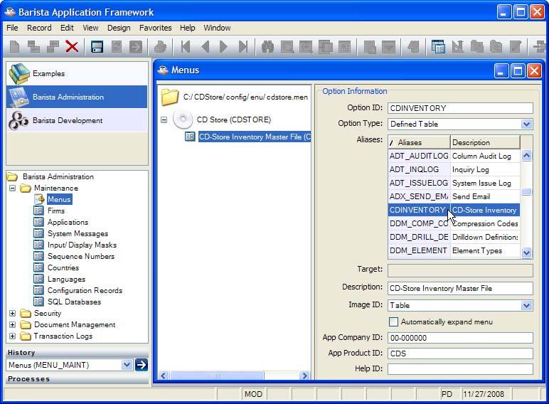 Tools System Administration Applications 11. Save that program as C:\CDStore\prog\inventory.src. 12.