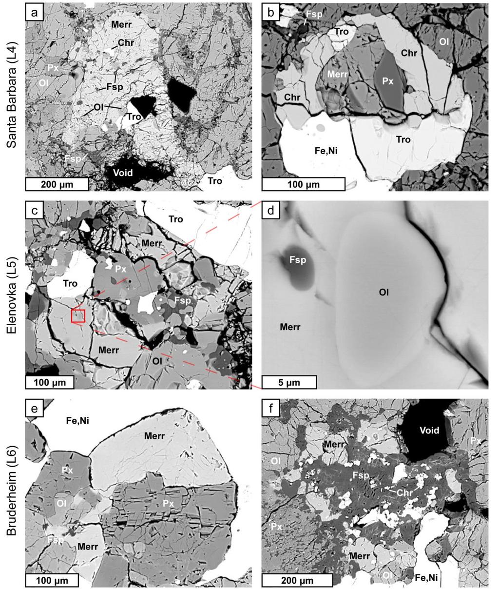 Page of 0 0 0 0 0 0 Fig.. BSE images of merrillite in L chondrites.