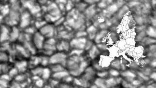 4") Smaller granules have a turbulent origin. Mean brightness of large granules: 1.