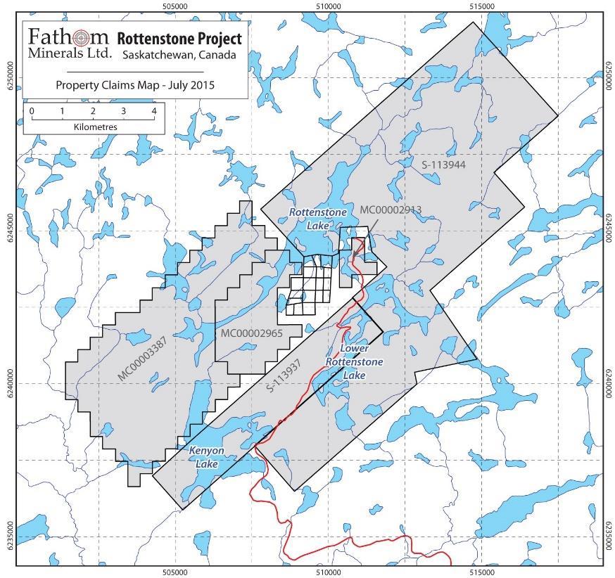 Rottenstone Property - Tenure Gap and Wedge Areas (white between held