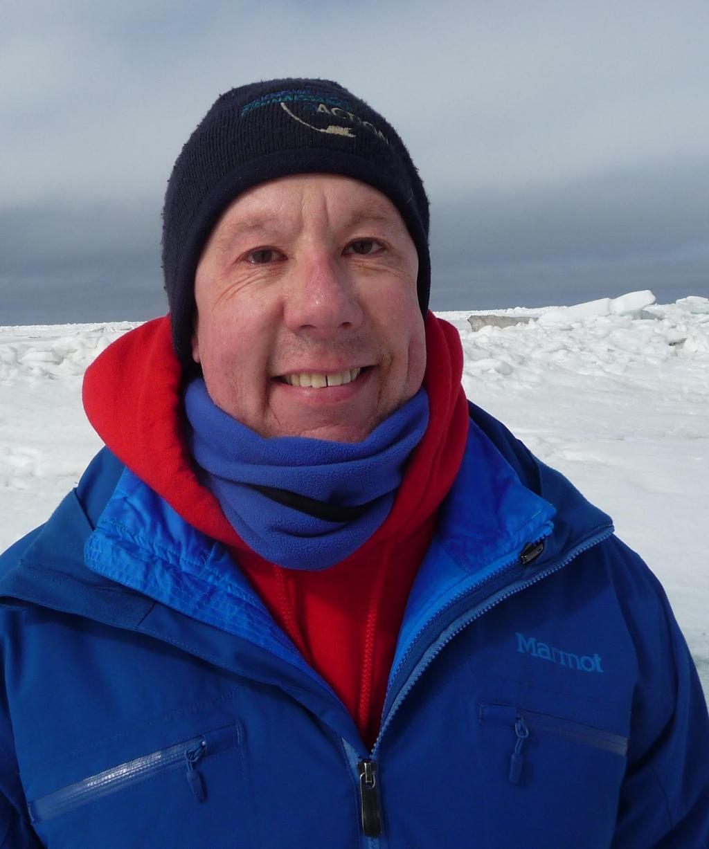 A marine ecologist with a focus on sea ice environments, he has participated in and led collaborative research in the North Pacific Ocean, the Arctic Ocean, the Sea of Okhotsk, the Baltic Sea, and
