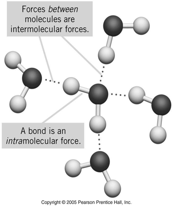 We've studied chemical bonds which are INTRAmolecular forces.