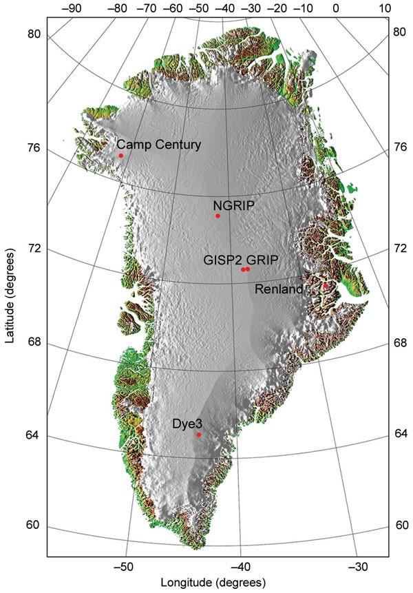 Greenland ice core records
