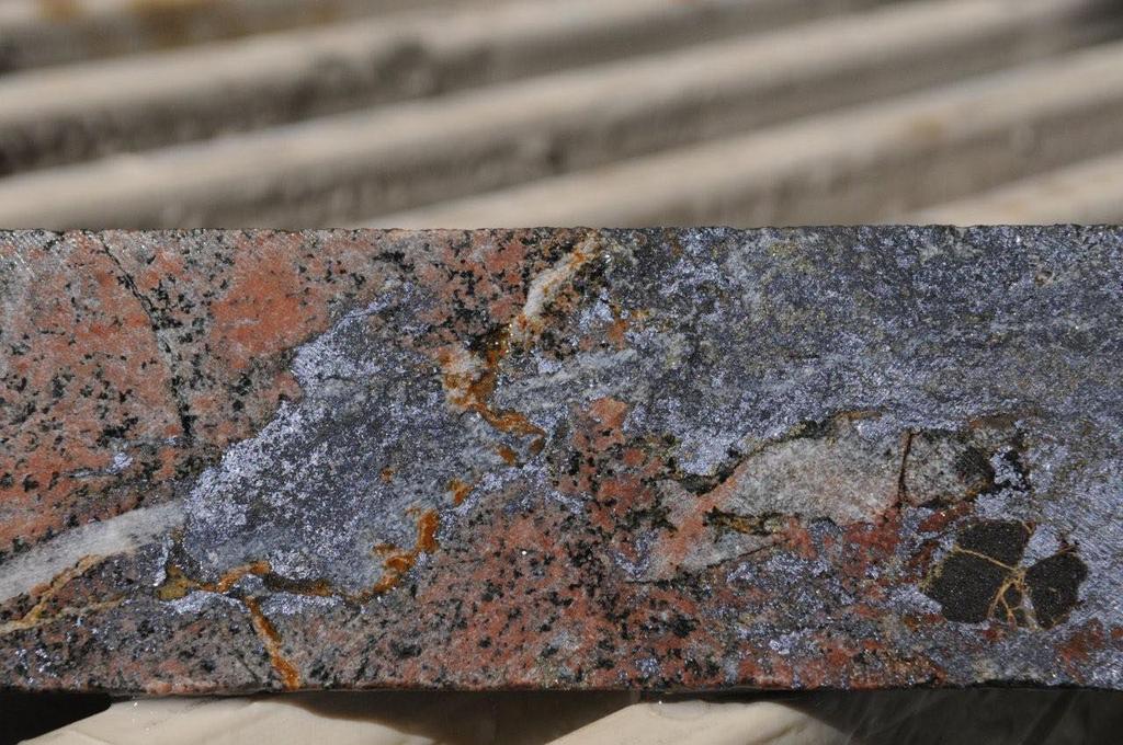 Figure12: High-grade Molybdenite in Brecciated Calc-Silicate with