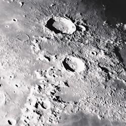 Fig. 18: The Moon. Note the deep shadows in the craters.
