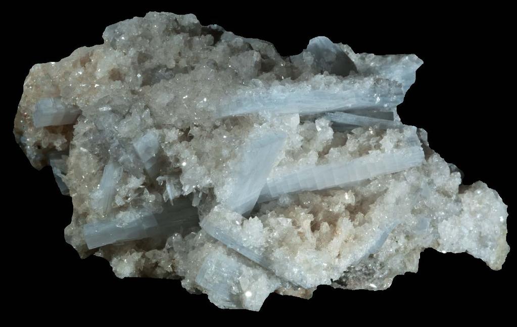 Ais for Anhydrite, a blueish to gray mineral that is formed from the dehydration the mineral gypsum.